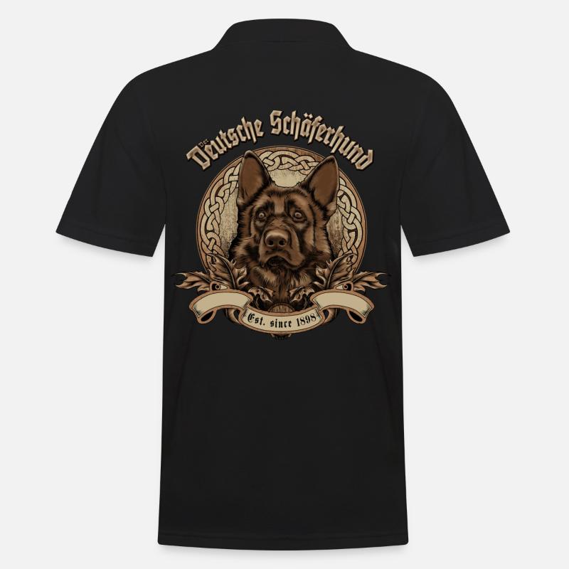 Der Deutsche Schäferhund - Männer Poloshirt - Schwarz