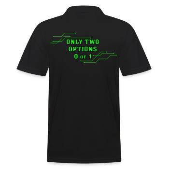 computer science - Men's Polo Shirt - black - Back - Kai (181cm)
