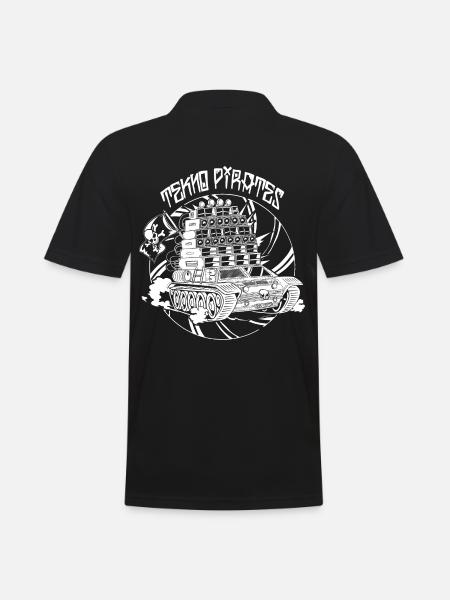 Tekno Nomads Pirate Sound System - Polo Homme - noir