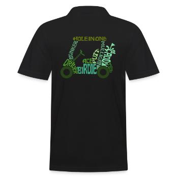 Golf Golf Golf-Begriffe - Männer Poloshirt - Schwarz - Hinten - Kai (181cm)