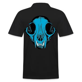 Tête de chien tête de chat tête crâne tête de mort - Polo Homme - noir - Dos - Kai (181cm)