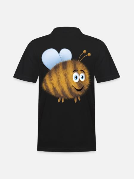 Funny bumblebee - Men's Polo Shirt - black