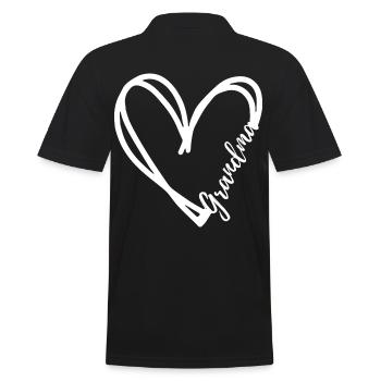 ICH LIEBE OMA. OMA GESCHENK. - Männer Poloshirt - Schwarz - Hinten - Kai (181cm)