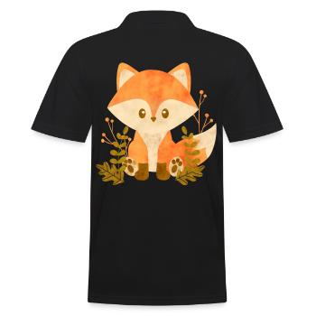 Renard mignon - Polo Homme - noir - Dos - Kai (181cm)