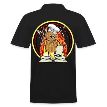 Peanut Cook Kitchens Hobby Chef Cooking Local - Men's Polo Shirt - black - Back - Kai (181cm)