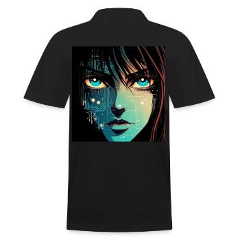 Anime Digital - Men's Polo Shirt - black - Back - Kai (181cm)
