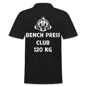 BENCH PRESS CLUB 120 KG - Men's Polo Shirt - black - Back - Kai (181cm)