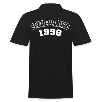 Schranz Sports Football - Techno Music Rave Outfit - Men's Polo Shirt - black - Back - Kai (181cm)
