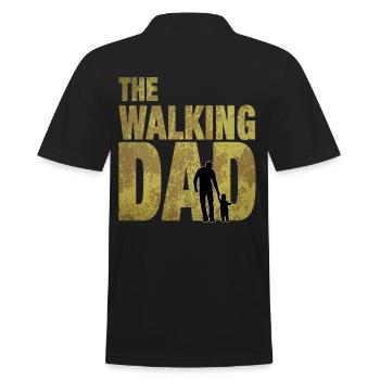 The Walking Dad Proud Dad Dad Daddy Lustig - Men's Polo Shirt - black - Back - Kai (181cm)