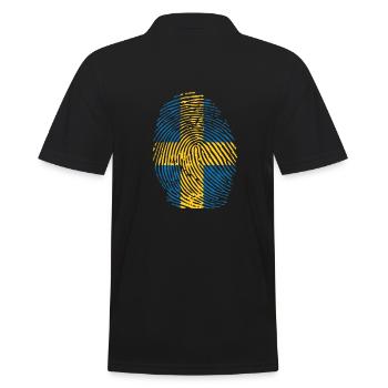 Schweden - Männer Poloshirt - Schwarz - Hinten - Kai (181cm)