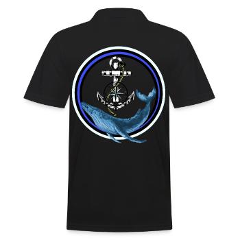 Mammifère marin Poisson Baleine Poisson Ancre maritime - Polo Homme - noir - Dos - Kai (181cm)
