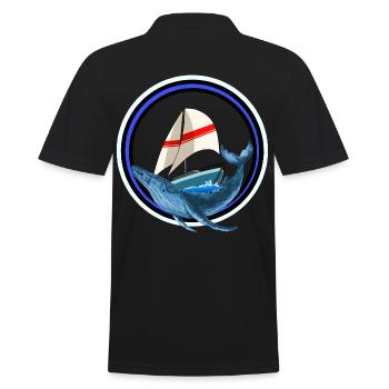 Poisson mammifère marin Baleine Poisson Yacht Bateau Maritime - Polo Homme - noir - Dos - Kai (181cm)