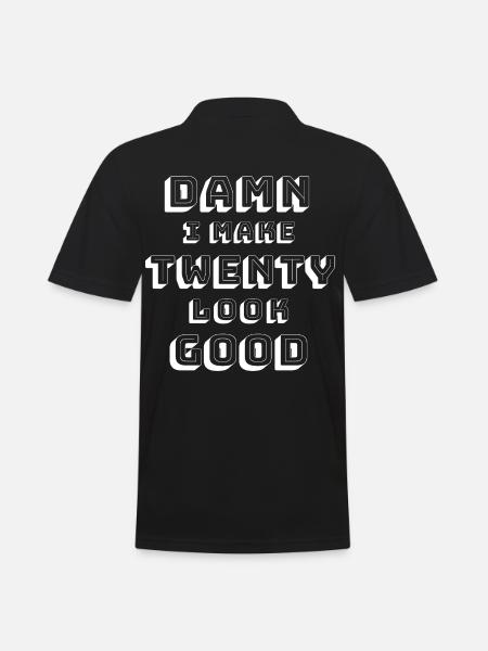 20th birthday - Men's Polo Shirt - black