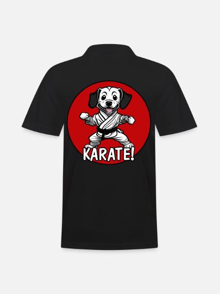 Karate Dog - Men's Polo Shirt - black