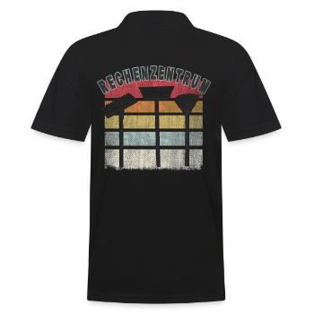 Rechenzentrum Herbst Laub - Männer Poloshirt - Schwarz - Hinten - Kai (181cm)