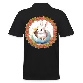 Lapin de Pâques Oeuf de Pâques Lapin de Pâques Oeuf de lapin - Polo Homme - noir - Dos - Kai (181cm)