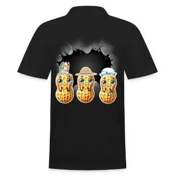 Peanuts Costume Carnival Kids Nut Child - Men's Polo Shirt - black - Back - Kai (181cm)