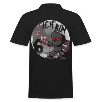 6. Geburtstag Ninja Junge 6 Jahre alt Ninja - Männer Poloshirt - Schwarz - Hinten - Kai (181cm)