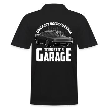 Toretto's Garage | Tuner Workshop - Men's Polo Shirt - black - Back - Kai (181cm)