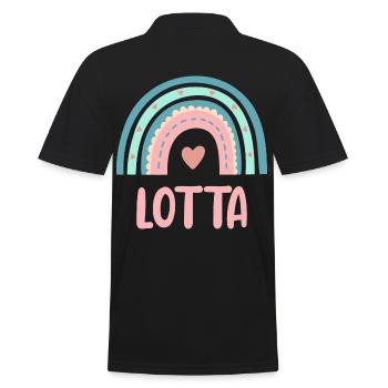 Lotta Name Rainbow Baby - Men's Polo Shirt - black - Back - Kai (181cm)