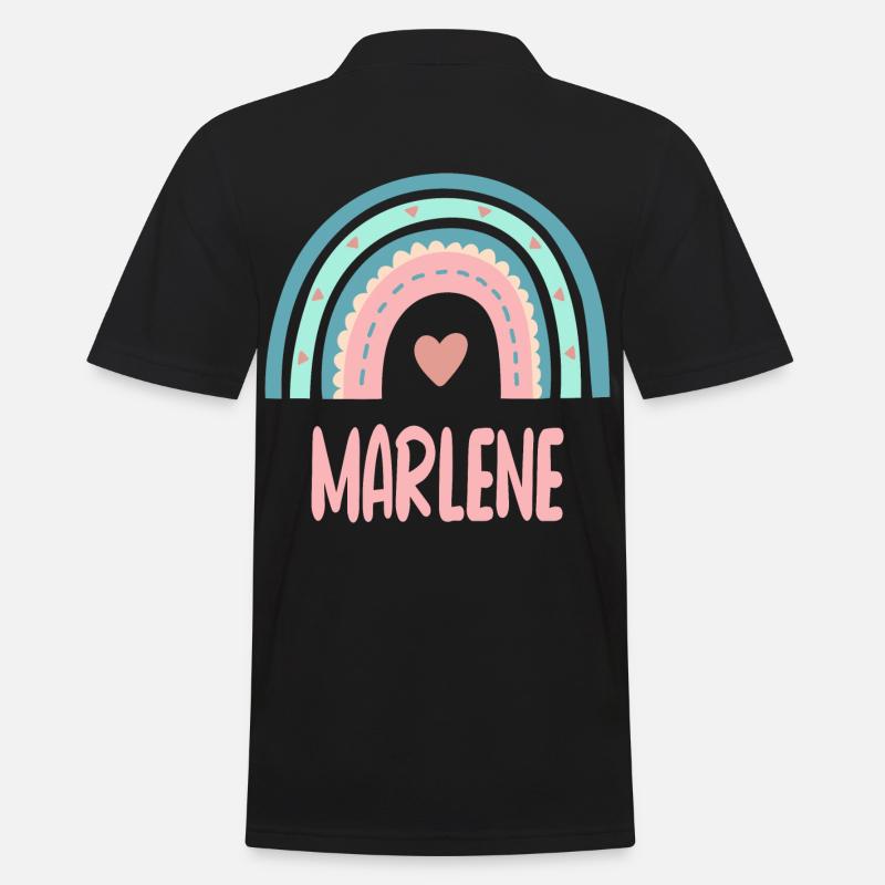 Marlene Name Regenbogen Baby - Männer Poloshirt - Schwarz