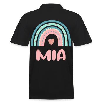 Mia Name Rainbow Baby - Men's Polo Shirt - black - Back - Kai (181cm)