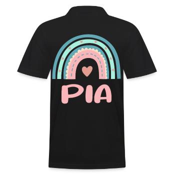 Vanessa Name Rainbow Baby - Men's Polo Shirt - black - Back - Kai (181cm)