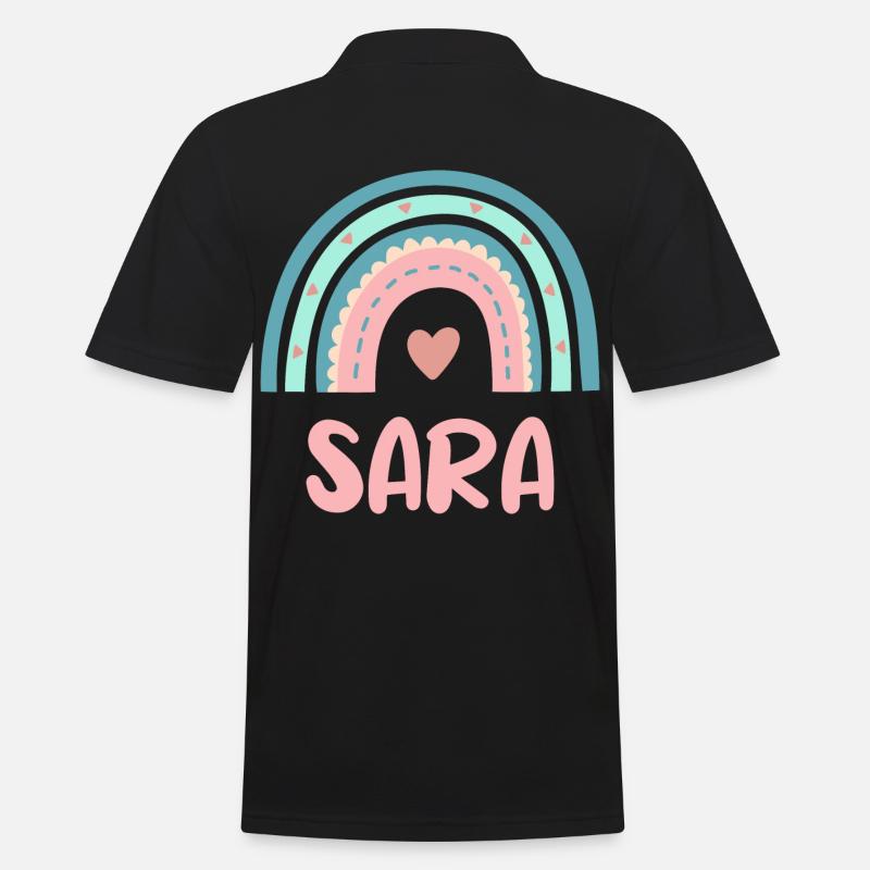 Sara Nome Rainbow Baby - Polo da uomo - nero