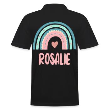 Rosaline Name Regenbogen Baby - Männer Poloshirt - Schwarz - Hinten - Kai (181cm)