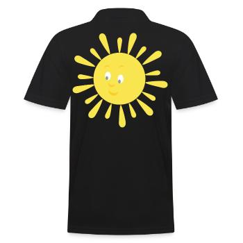 Sunshine - Männer Poloshirt - Schwarz - Hinten - Kai (181cm)