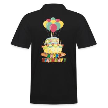 Gâteau d'anniversaire - Polo Homme - noir - Dos - Kai (181cm)