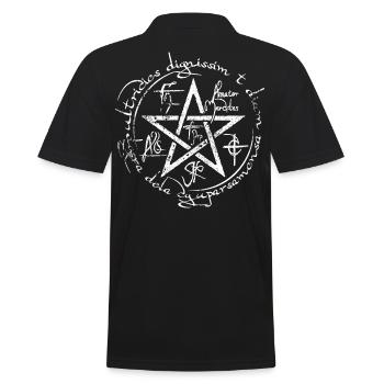 pentagramme 01 halloween sorcière gothique malédiction - Polo Homme - noir - Dos - Kai (181cm)