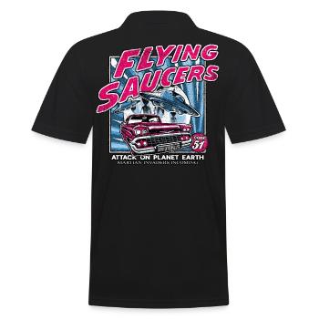 alien angriff auf die erde science fiction - Männer Poloshirt - Schwarz - Hinten - Kai (181cm)