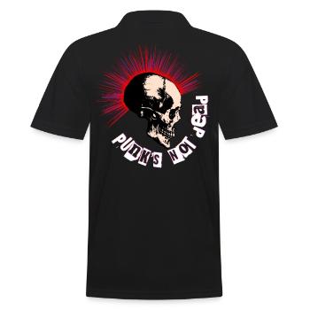 Punk's not dead - Men's Polo Shirt - black - Back - Kai (181cm)