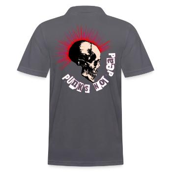 Punk's not dead - Men's Polo Shirt - charcoal grey - Back - Nico (186cm)