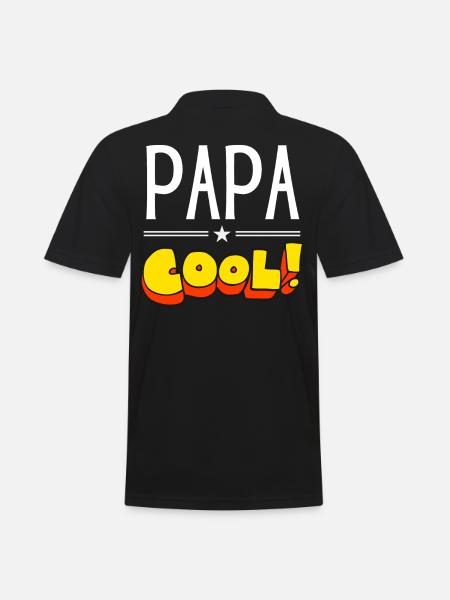 Papa cool - Polo Homme - noir