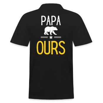 Papa ours - Polo Homme - noir - Dos - Kai (181cm)