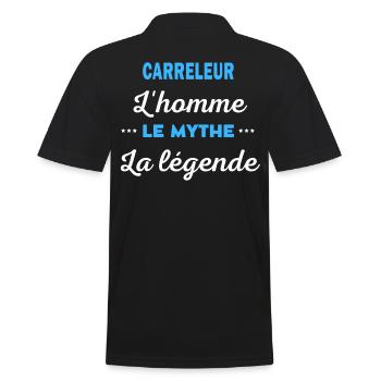 CARRELEUR homme mythe légende - Polo Homme - noir - Dos - Kai (181cm)