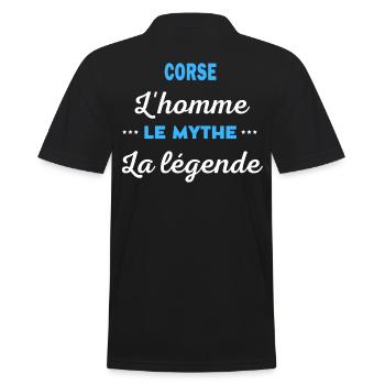 CORSE homme mythe légende - Polo Homme - noir - Dos - Kai (181cm)