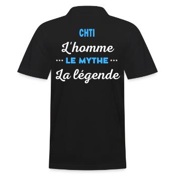 CHTI homme mythe légende - Polo Homme - noir - Dos - Kai (181cm)