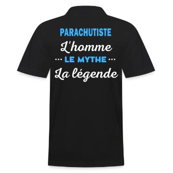 PARACHUTISTE homme mythe légende - Polo Homme - noir - Dos - Kai (181cm)
