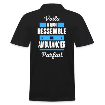 Voila a quoi ressemble un AMBULANCIER parfait - Polo Homme - noir - Dos - Kai (181cm)