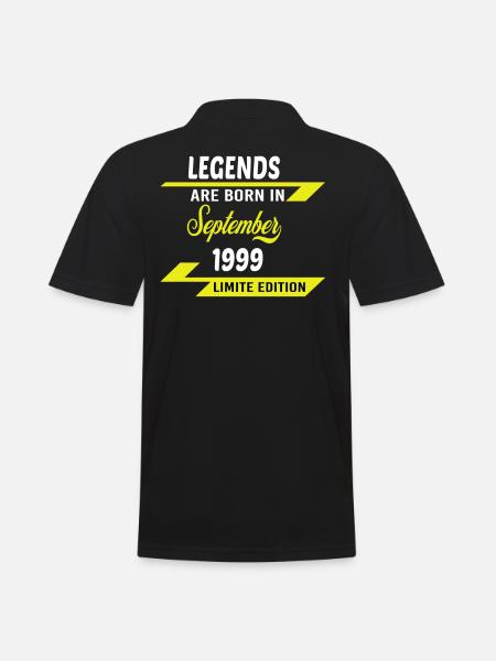 LEGENDS ARE BORN IN 1999 GEBURTSTAGSGESCHENK - Männer Poloshirt - Schwarz