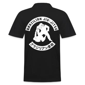 BJJ Brazilian Jiu-Jitsu - Männer Poloshirt - Schwarz - Hinten - Kai (181cm)