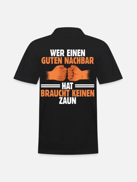 Nachbar - Männer Poloshirt - Schwarz