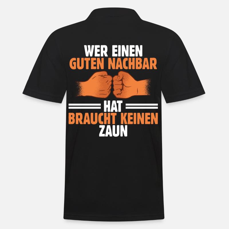 Nachbar - Männer Poloshirt - Schwarz