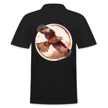 Red kite bird of prey - Men's Polo Shirt - black - Back - Kai (181cm)