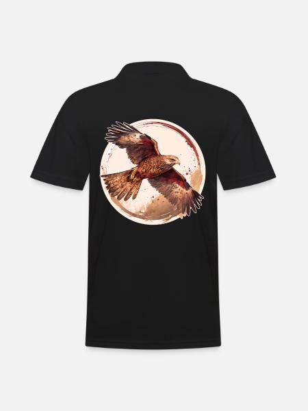 Rotmilan Greifvogel - Männer Poloshirt - Schwarz