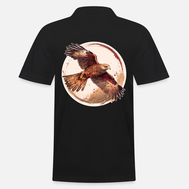 Rotmilan Greifvogel - Männer Poloshirt - Schwarz