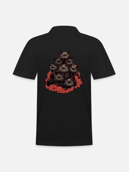 Chats noirs - Polo Homme - noir